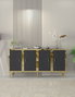 Hanah Home Consola Antracita y Dorado 150cm